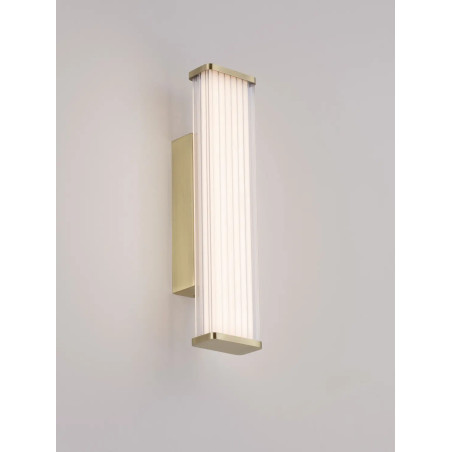 Kinkiet podłużny do łazienki Compre Flat 30cm LED 3000-4000K przezroczysty / szczotkowane złoto