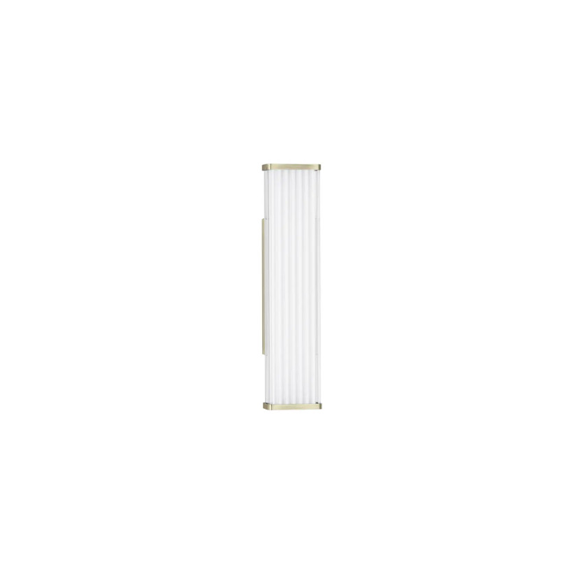 Kinkiet podłużny do łazienki Compre Flat 30cm LED 3000-4000K przezroczysty / szczotkowane złoto
