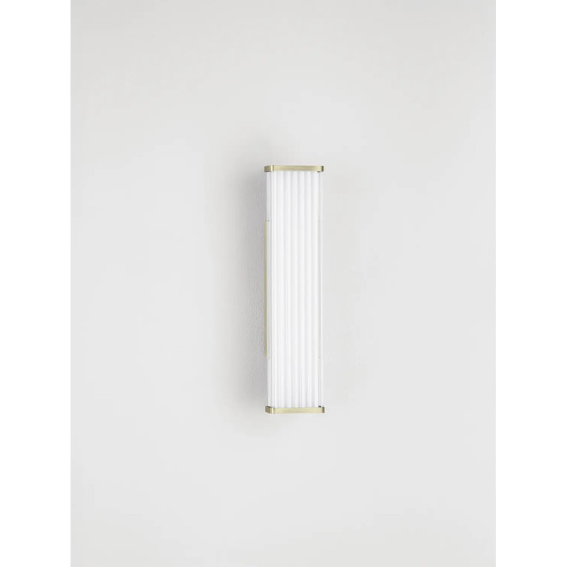 Kinkiet podłużny do łazienki Compre Flat 30cm LED 3000-4000K przezroczysty / szczotkowane złoto