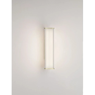 Kinkiet podłużny do łazienki Compre Flat 30cm LED 3000-4000K przezroczysty / szczotkowane złoto