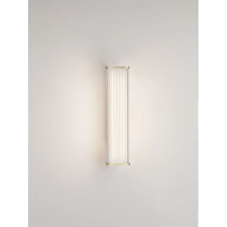 Kinkiet podłużny do łazienki Compre Flat 30cm LED 3000-4000K przezroczysty / szczotkowane złoto