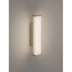 Kinkiet podłużny do łazienki Compre Flat 30cm LED 3000-4000K przezroczysty / szczotkowane złoto