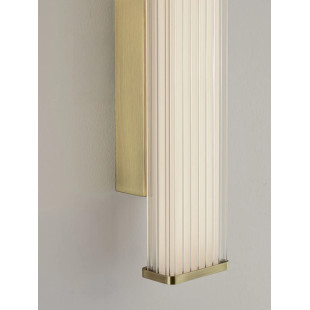 Kinkiet podłużny do łazienki Compre Flat 30cm LED 3000-4000K przezroczysty / szczotkowane złoto