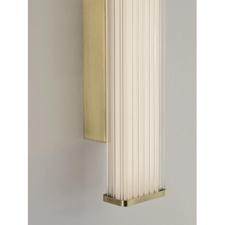 Kinkiet podłużny do łazienki Compre Flat 30cm LED 3000-4000K przezroczysty / szczotkowane złoto