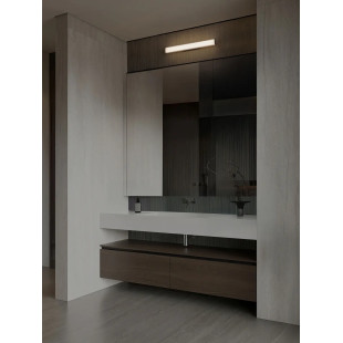 Kinkiet podłużny do łazienki Compre Flat 60cm LED 3000-4000K przezroczysty / czarny