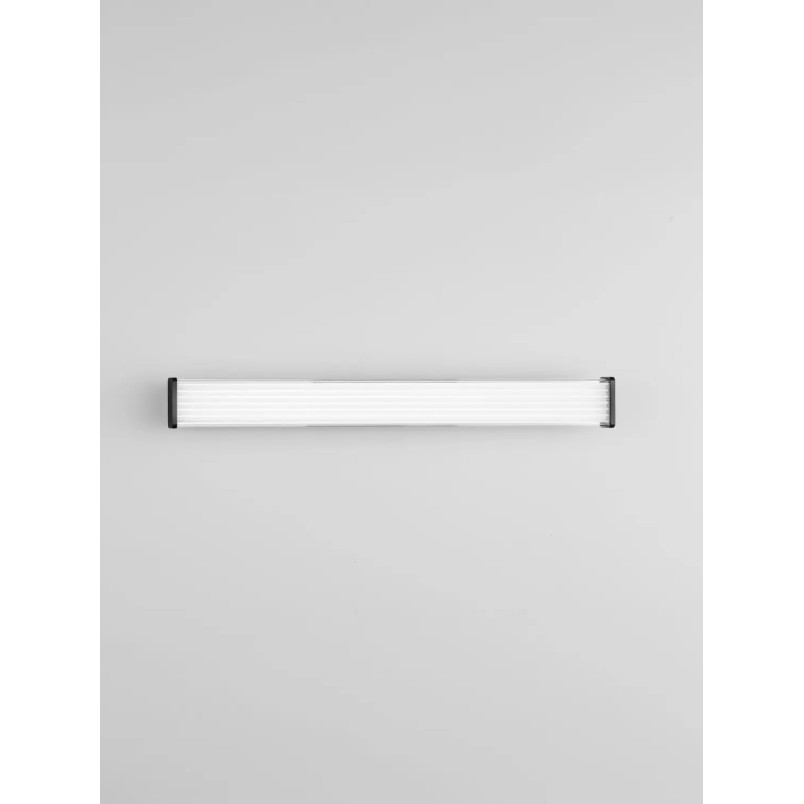 Kinkiet podłużny do łazienki Compre Flat 60cm LED 3000-4000K przezroczysty / czarny