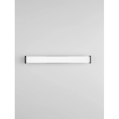 Kinkiet podłużny do łazienki Compre Flat 60cm LED 3000-4000K przezroczysty / czarny