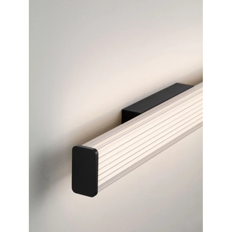 Kinkiet podłużny do łazienki Compre Flat 60cm LED 3000-4000K przezroczysty / czarny