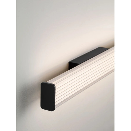 Kinkiet podłużny do łazienki Compre Flat 60cm LED 3000-4000K przezroczysty / czarny