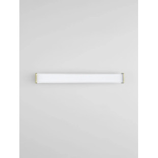 Kinkiet podłużny do łazienki Compre Flat 60cm LED 3000-4000K przezroczysty / szczotkowane złoto