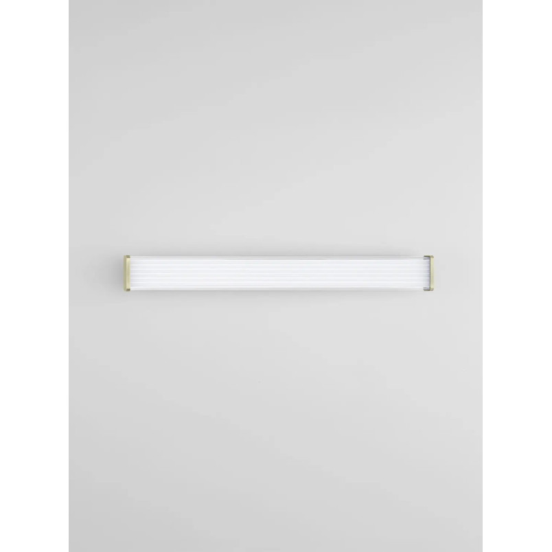 Kinkiet podłużny do łazienki Compre Flat 60cm LED 3000-4000K przezroczysty / szczotkowane złoto