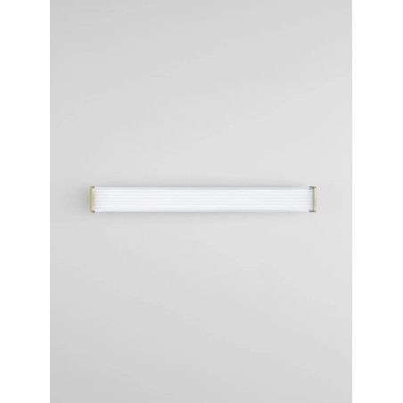 Kinkiet podłużny do łazienki Compre Flat 60cm LED 3000-4000K przezroczysty / szczotkowane złoto