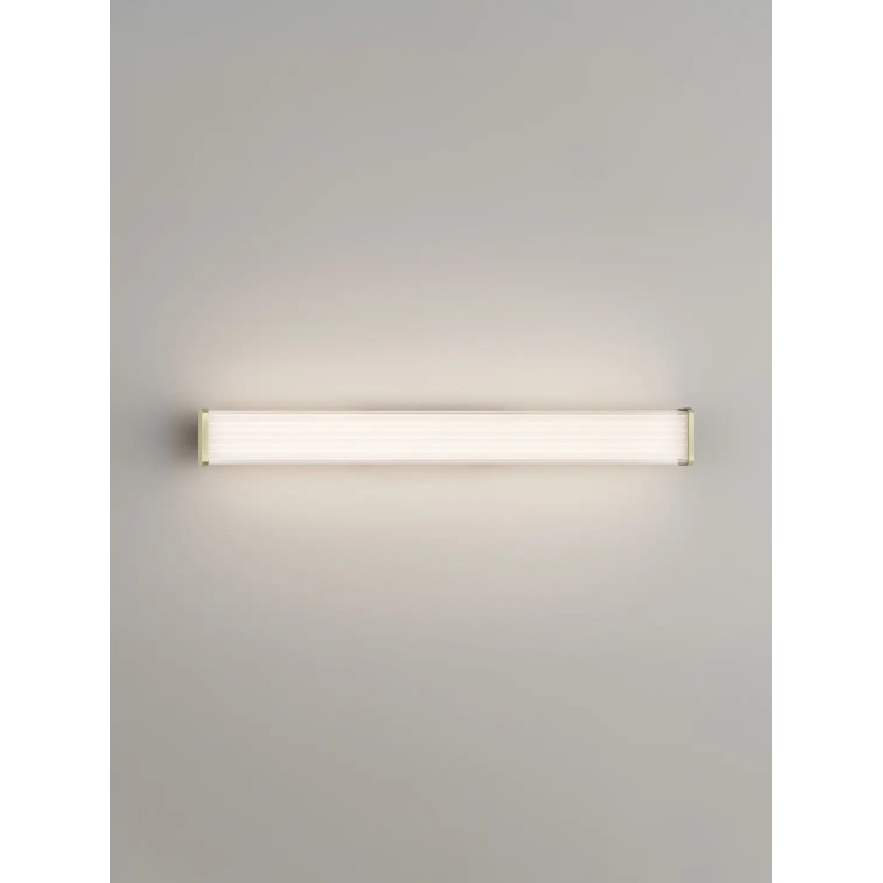 Kinkiet podłużny do łazienki Compre Flat 60cm LED 3000-4000K przezroczysty / szczotkowane złoto