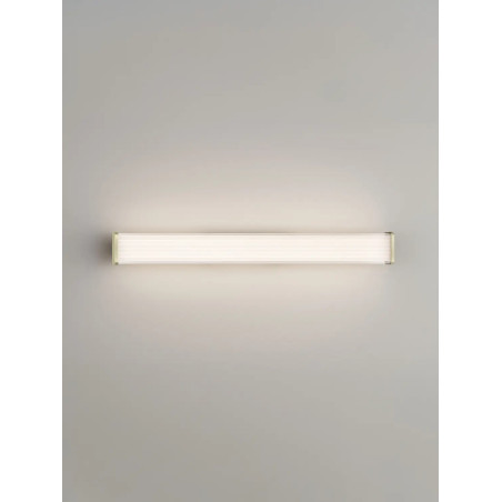 Kinkiet podłużny do łazienki Compre Flat 60cm LED 3000-4000K przezroczysty / szczotkowane złoto