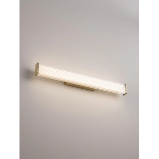 Kinkiet podłużny do łazienki Compre Flat 60cm LED 3000-4000K przezroczysty / szczotkowane złoto