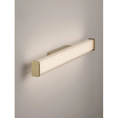 Kinkiet podłużny do łazienki Compre Flat 60cm LED 3000-4000K przezroczysty / szczotkowane złoto
