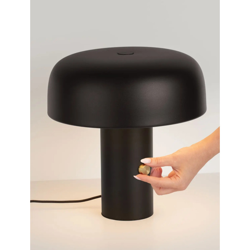 Lampa stołowa "grzybek" ze ściemniaczem Ridotti 30cm LED 2700K czarna