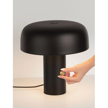 Lampa stołowa "grzybek" ze ściemniaczem Ridotti 30cm LED 2700K czarna