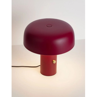 Lampa stołowa "grzybek" ze ściemniaczem Ridotti 30cm LED 2700K bordowa