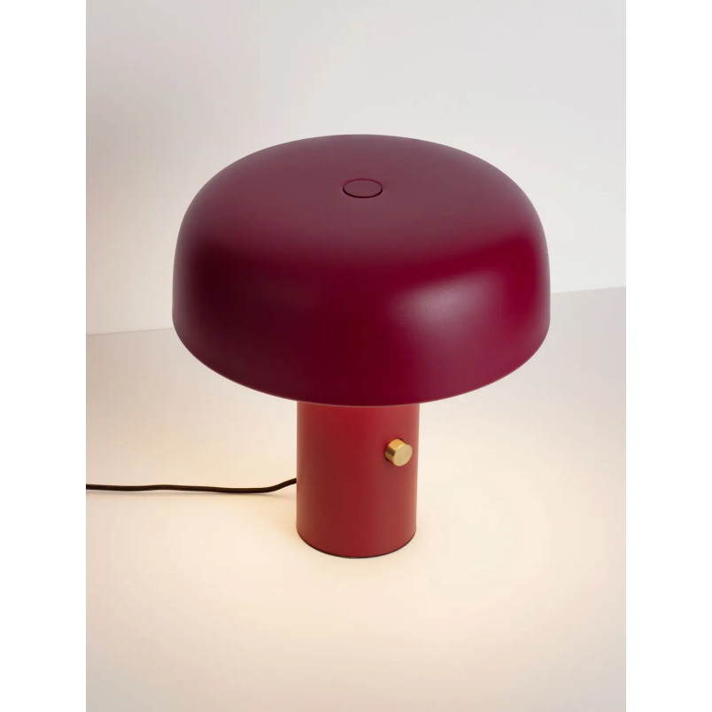 Lampa stołowa "grzybek" ze ściemniaczem Ridotti 30cm LED 2700K bordowa