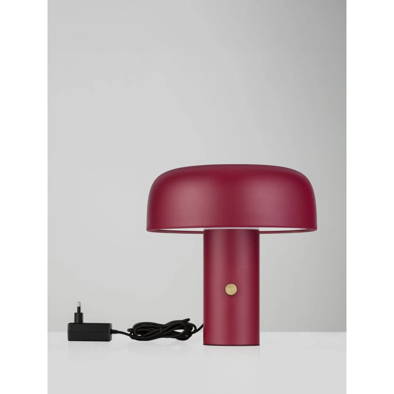 Lampa stołowa "grzybek" ze ściemniaczem Ridotti 30cm LED 2700K bordowa