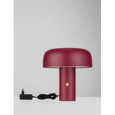 Lampa stołowa "grzybek" ze ściemniaczem Ridotti 30cm LED 2700K bordowa