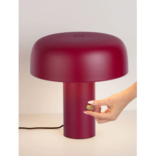 Lampa stołowa "grzybek" ze ściemniaczem Ridotti 30cm LED 2700K bordowa
