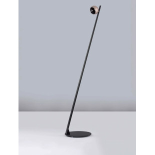 Lampa podłogowa kula z dotykowym ściemniaczem Niccio LED 3000K H:146,5cm złoty beż / czarny