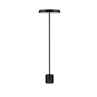 Lampa podłogowa designerska z płaskim kloszem Alto 40cm H136cm LED 3000K czarna