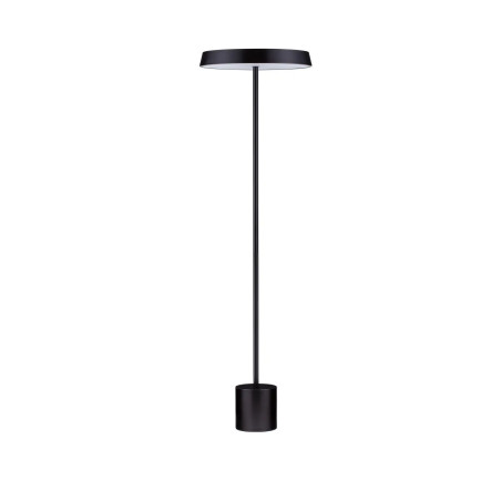 Lampa podłogowa designerska z płaskim kloszem Alto 40cm H136cm LED 3000K czarna