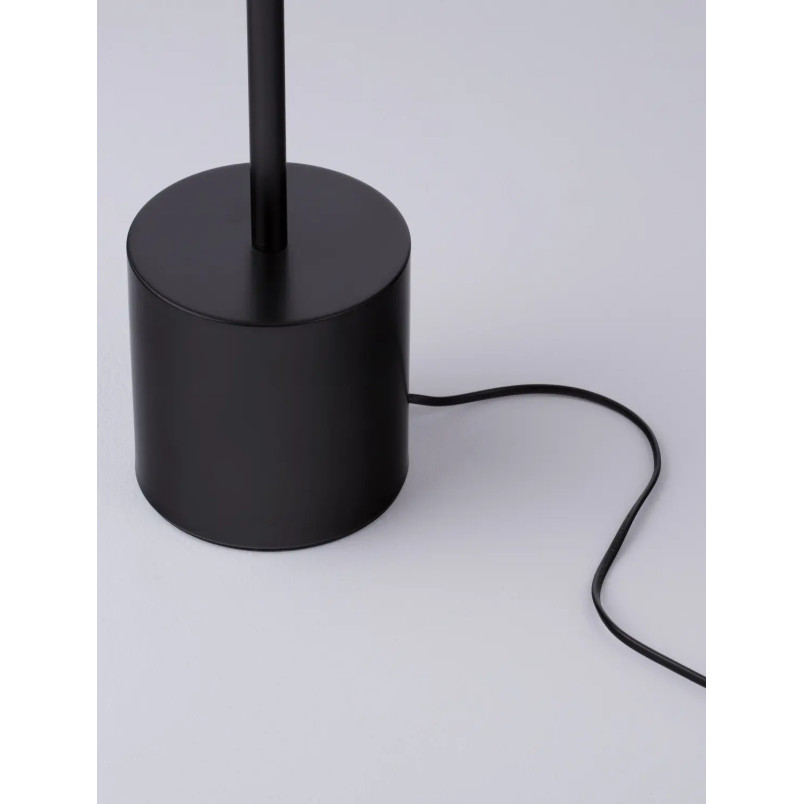 Lampa podłogowa designerska z płaskim kloszem Alto 40cm H136cm LED 3000K czarna