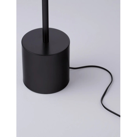 Lampa podłogowa designerska z płaskim kloszem Alto 40cm H136cm LED 3000K czarna