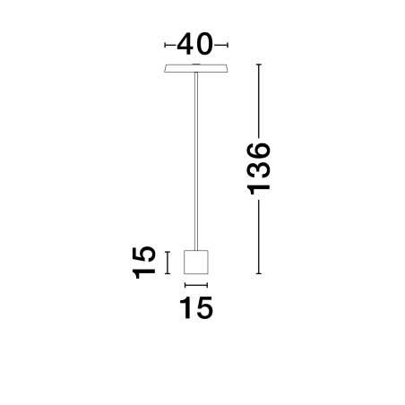 Lampa podłogowa designerska z płaskim kloszem Alto 40cm H136cm LED 3000K satynowe złoto