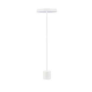 Lampa podłogowa designerska z płaskim kloszem Alto 40cm H136cm LED 3000K biała