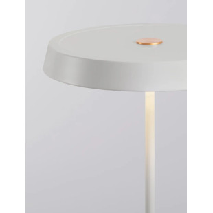 Lampa podłogowa designerska z płaskim kloszem Alto 40cm H136cm LED 3000K biała