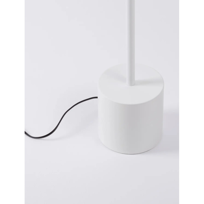 Lampa podłogowa designerska z płaskim kloszem Alto 40cm H136cm LED 3000K biała