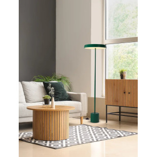 Lampa podłogowa designerska z płaskim kloszem Alto 40cm H136cm LED 3000K zielona