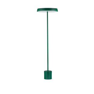 Lampa podłogowa designerska z płaskim kloszem Alto 40cm H136cm LED 3000K zielona