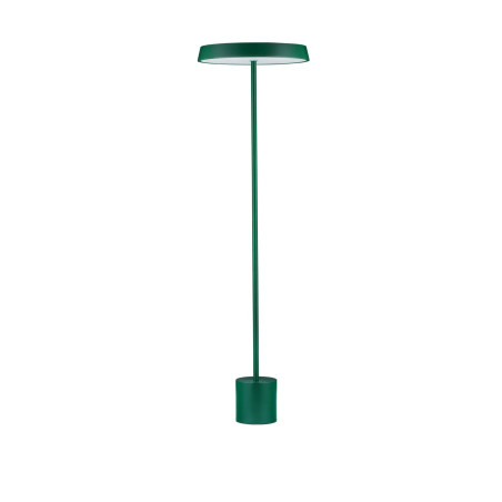 Lampa podłogowa designerska z płaskim kloszem Alto 40cm H136cm LED 3000K zielona