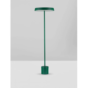 Lampa podłogowa designerska z płaskim kloszem Alto 40cm H136cm LED 3000K zielona