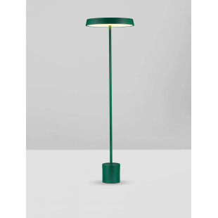 Lampa podłogowa designerska z płaskim kloszem Alto 40cm H136cm LED 3000K zielona