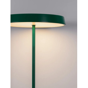Lampa podłogowa designerska z płaskim kloszem Alto 40cm H136cm LED 3000K zielona