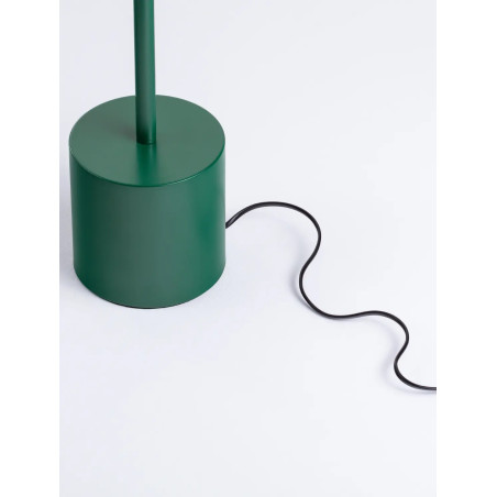 Lampa podłogowa designerska z płaskim kloszem Alto 40cm H136cm LED 3000K zielona