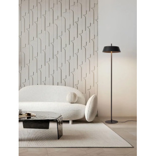 Lampa podłogowa modern ze ściemniaczem Roggio 147cm LED 3000K czarna