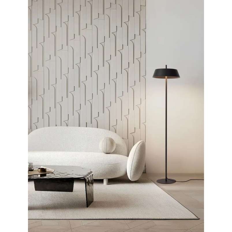 Lampa podłogowa modern ze ściemniaczem Roggio 147cm LED 3000K czarna