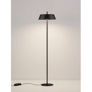 Lampa podłogowa modern ze ściemniaczem Roggio 147cm LED 3000K czarna