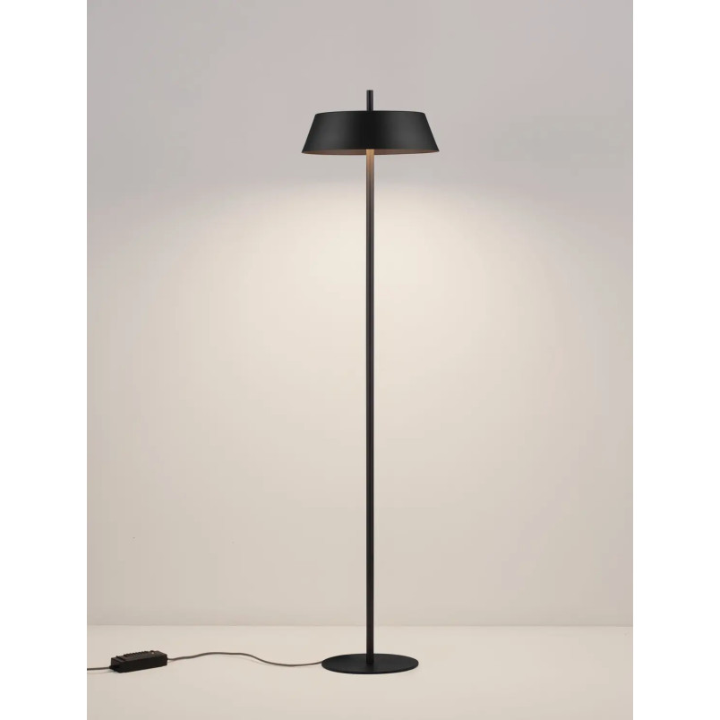 Lampa podłogowa modern ze ściemniaczem Roggio 147cm LED 3000K czarna