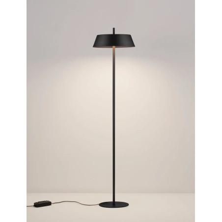 Lampa podłogowa modern ze ściemniaczem Roggio 147cm LED 3000K czarna