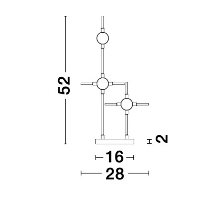 Lampa stołowa designerska Matter LED 3000K 52cm czarny
