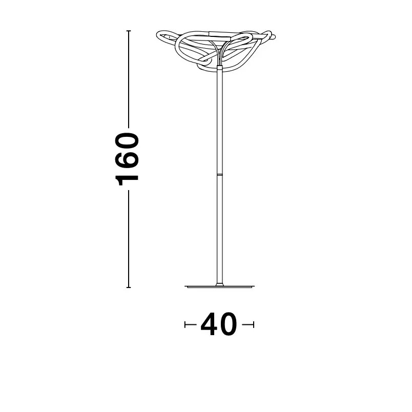 Lampa podłogowa - nowoczesna Mortilla H160cm LED 3000K złota